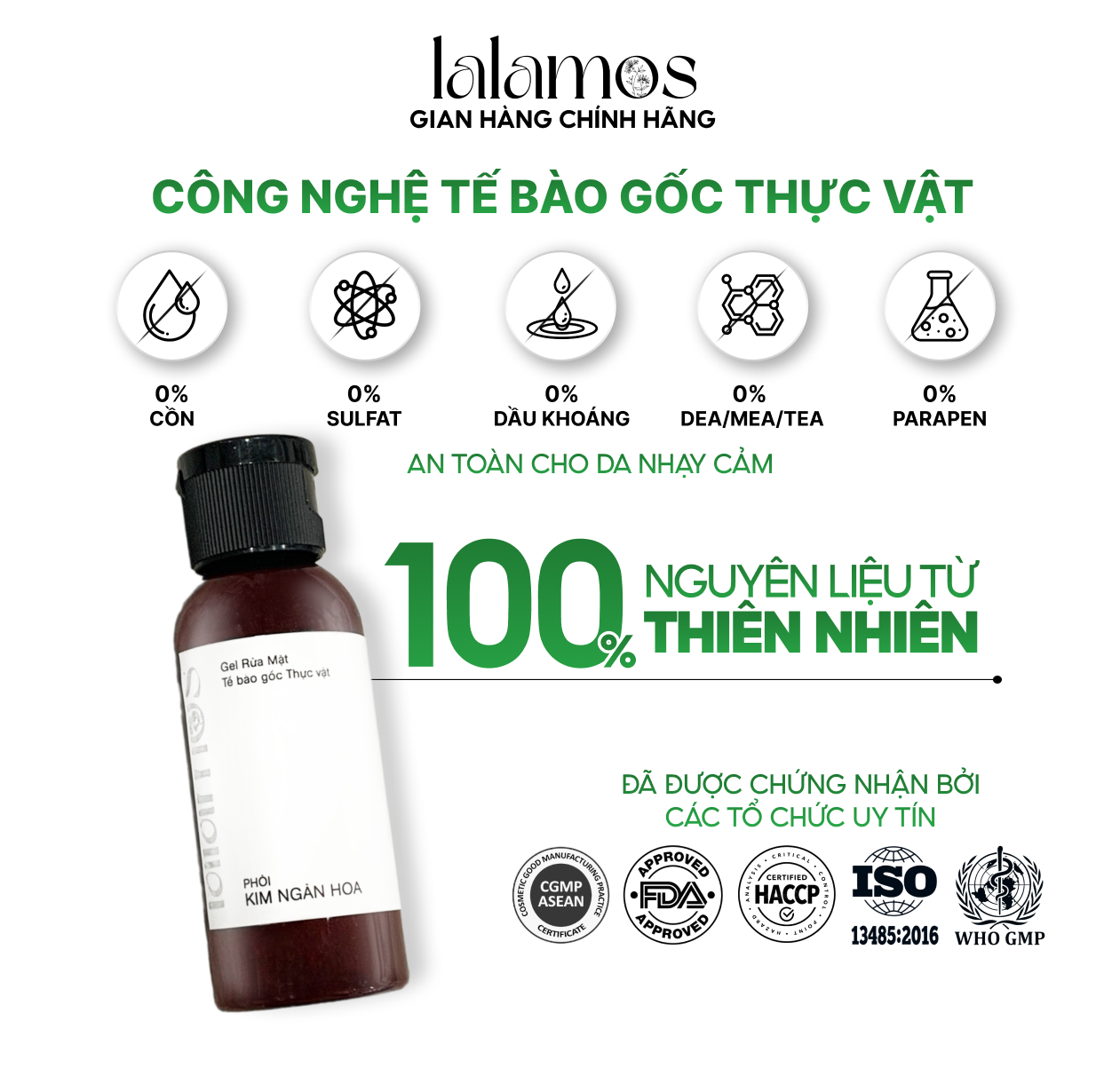 GEL RỬA MẶT PHÔI KIM NGÂN HOA - 50ml (Mini size)
