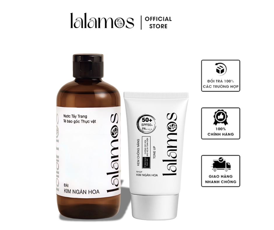 Bộ đôi bảo vệ da trắng sáng Lalamos