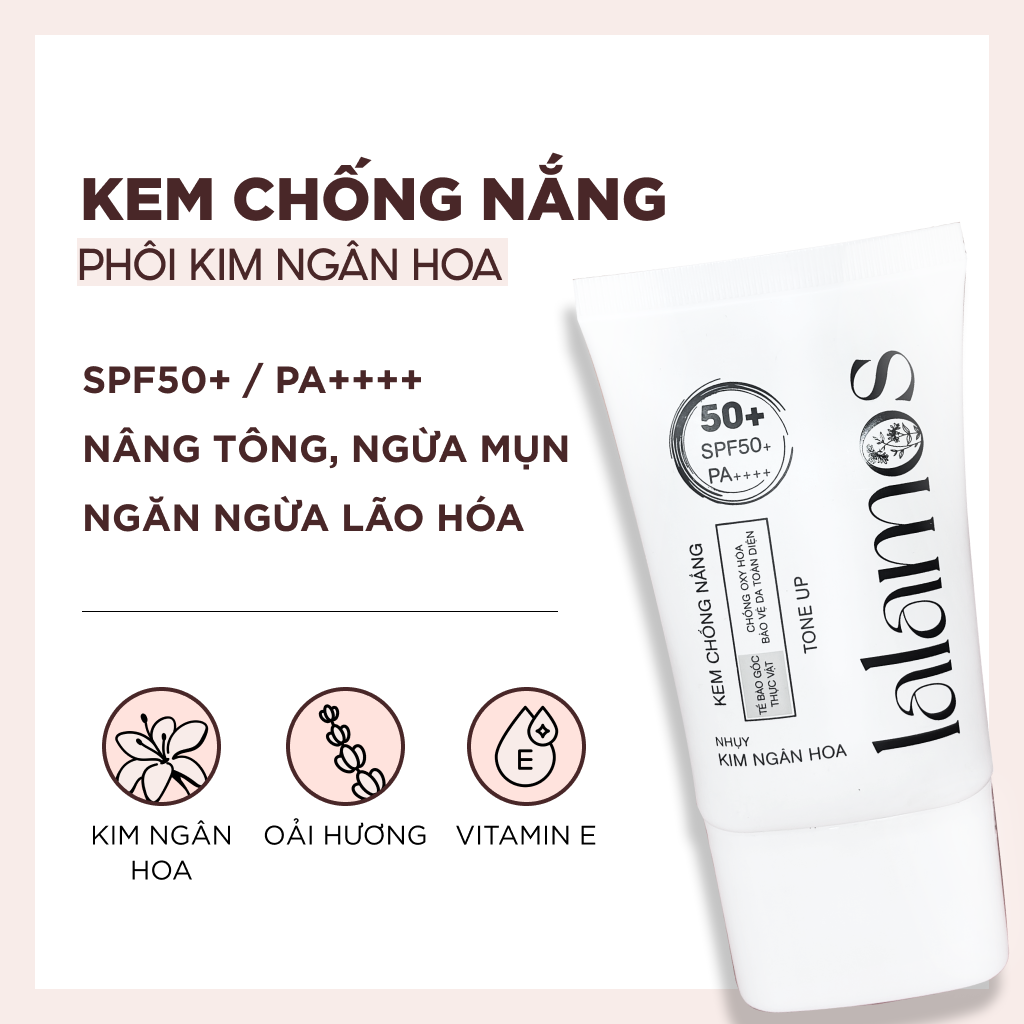 KEM CHỐNG NẮNG NHỤY KIM NGÂN HOA NẮP TRẮNG 50ML